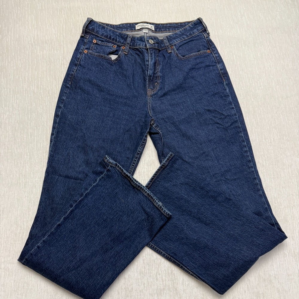 Abercrombie & Fitch Curve Love Bootcut Jeans Womens 30 Long Blue Denim High Rise